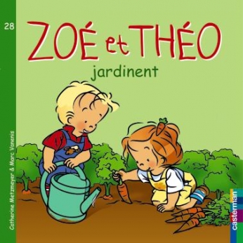 Zoé et Théo jardinent